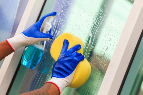 Professional cleaner maintaining a flat in W12