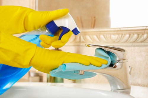 Local cleaning team working in a W12 office setting